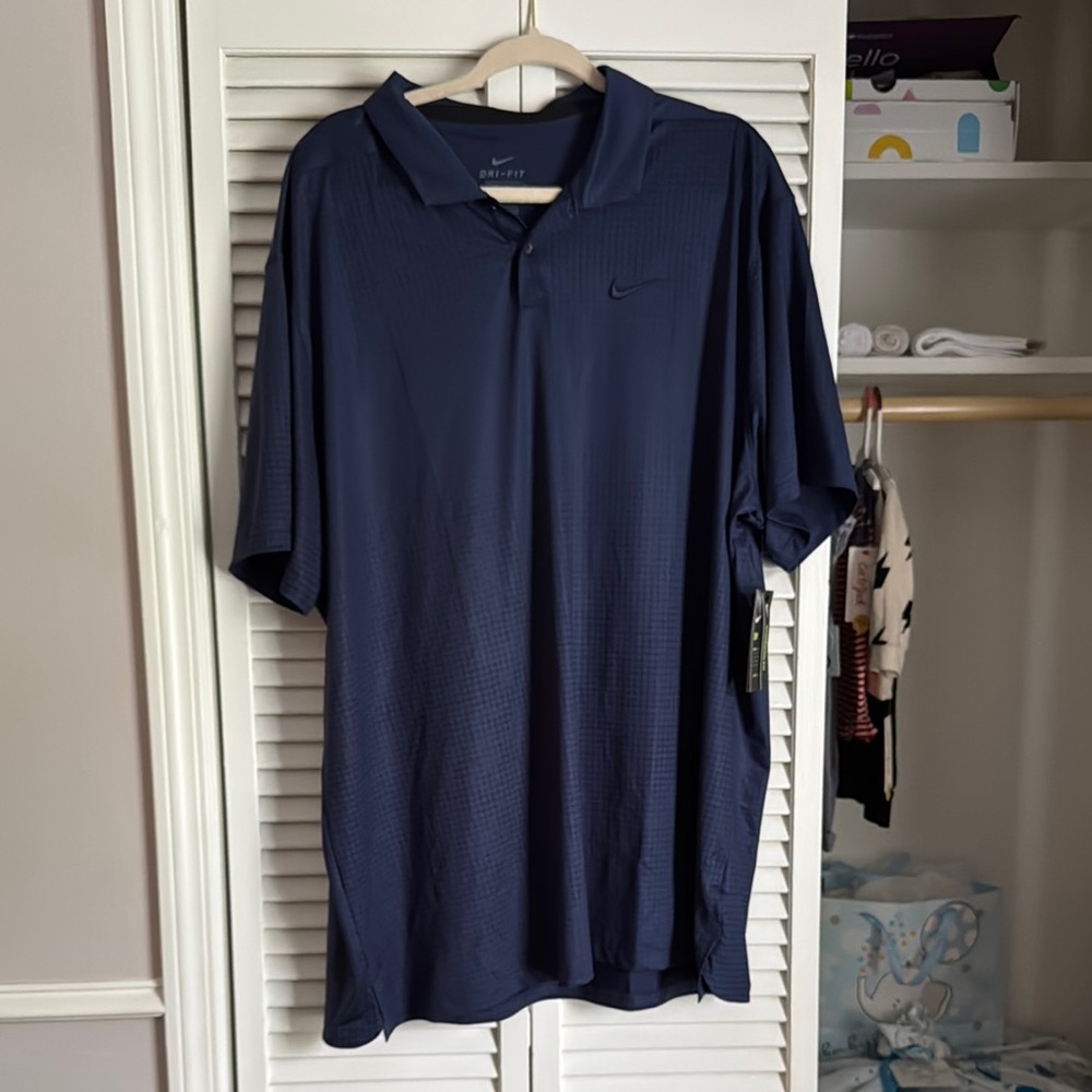 Nike Blue Polo Shirt Classic Design